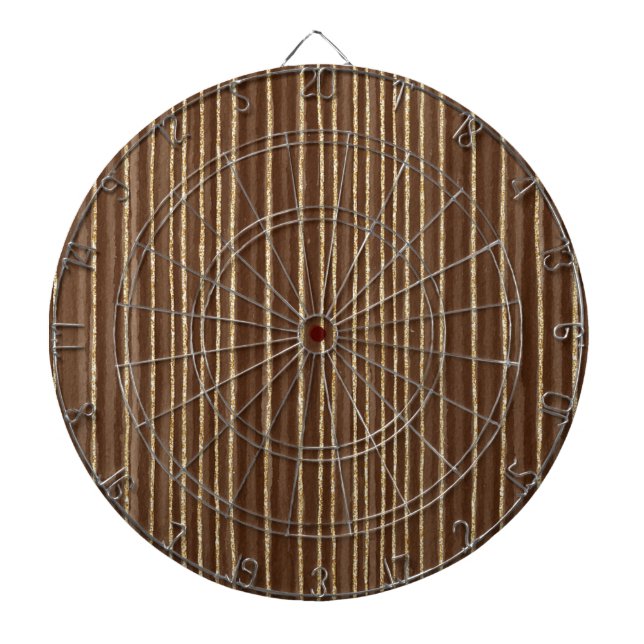 Brown Gold Stripes Dartboard (Front)
