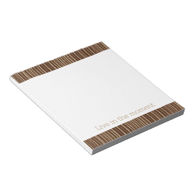 Brown Gold Stripes  Notepad (Angled)