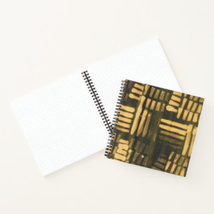 Brown Gold Tribal Marks Sketchbook Bullet Journal