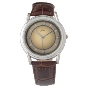 Brown gold watch