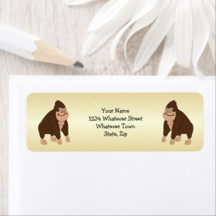 Brown Gorilla Design Return Address