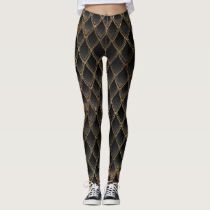 Brown Gradient Dragon Scales Leggings