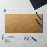 Brown gradient geometric mesh pattern desk mat<br><div class="desc">Unique cool desk mat for his office,  room,  work,  man cave,  gaming room.. 
Brown gradient geometric mesh pattern. Triangle geometric mesh with ombre gradient.</div>