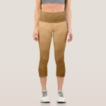 Brown gradient geometric mesh pattern triangles capri leggings<br><div class="desc">Unique and fun customisable geometric women's clothing. Cool capri leggings fashion for her. 
Brown gradient geometric mesh pattern triangles ombre. Triangle geometric mesh with light dark brown ombre gradient design.</div>
