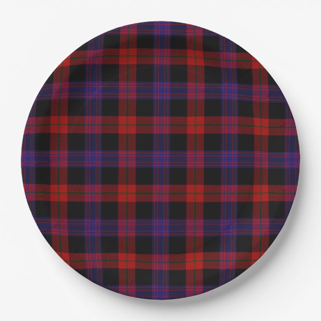 Brown Grady Tartan Paper Plate (Front)