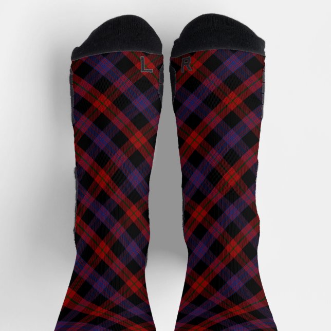 Brown Grady Tartan Plaid Pattern Socks (Top)