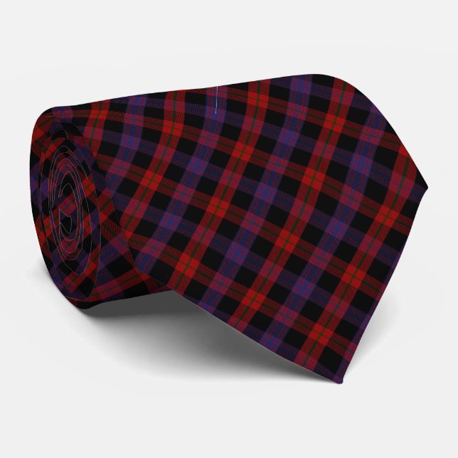 Brown Grady Tartan Plaid Pattern Tie (Rolled)