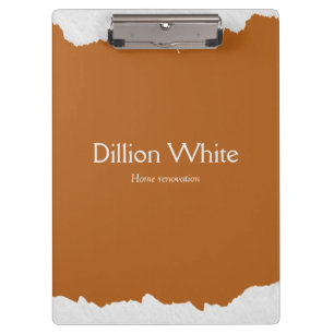 Brown gray textured print clipboard