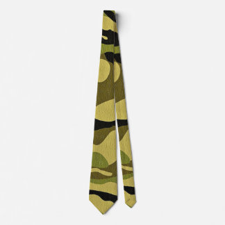 Brown Green And Black Camouflage Tie