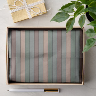 Brown Green And Black Stripes On Watercolor Paper