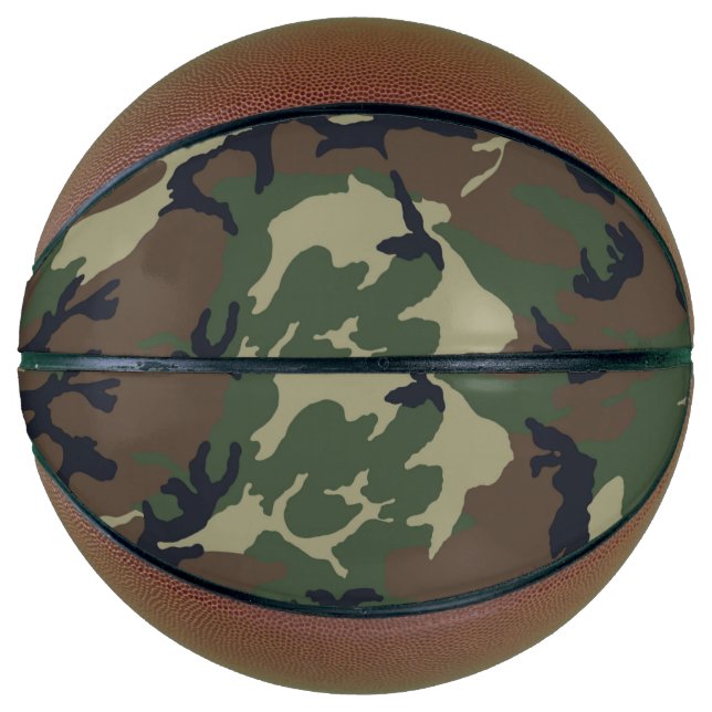 Brown green camouflage basketball (Front)