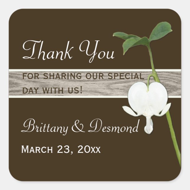 Brown Green Ivory Bleeding Heart 1.5" Sticker (Front)