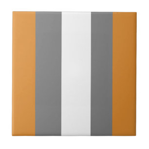 Brown, grey and white stripes tile