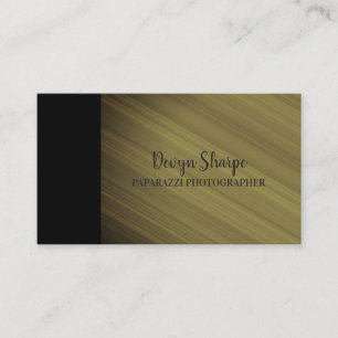 Brown Grey Black Paparazzi Photographer Business Card