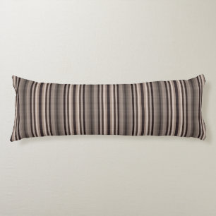 Brown Grey Stripes Body Cushion