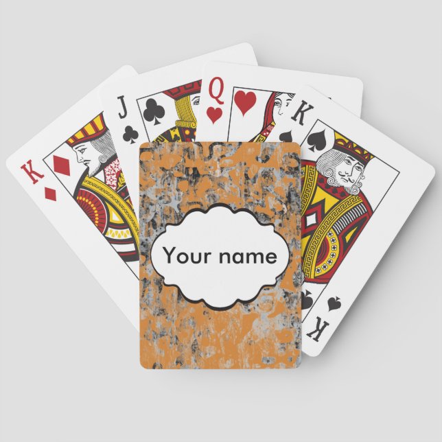 Brown grey texture playing cards (Back)