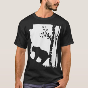 Brown Grizzly Bear Hunting - Arizona map Hunter T-Shirt