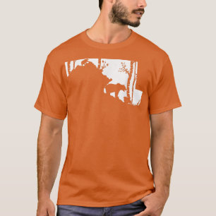 Brown Grizzly Bear Hunting - Maryland map Hunter T-Shirt