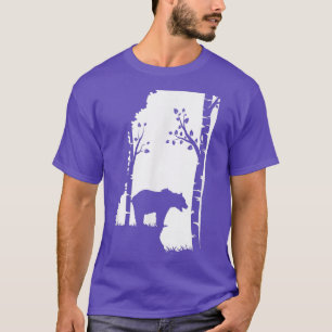 Brown Grizzly Bear Hunting - Mississippi map Hunte T-Shirt