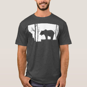 Brown Grizzly Bear Hunting - Montana map Hunter T-Shirt