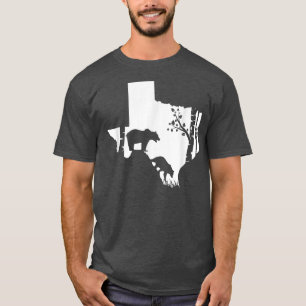 Brown Grizzly Bear Hunting - TEXAS map Hunter T-Shirt