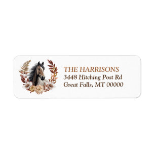 Brown Grulla Horse Autumn Wreath