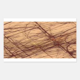 Brown Grunge Abstract Fractal Rectangle Sticker