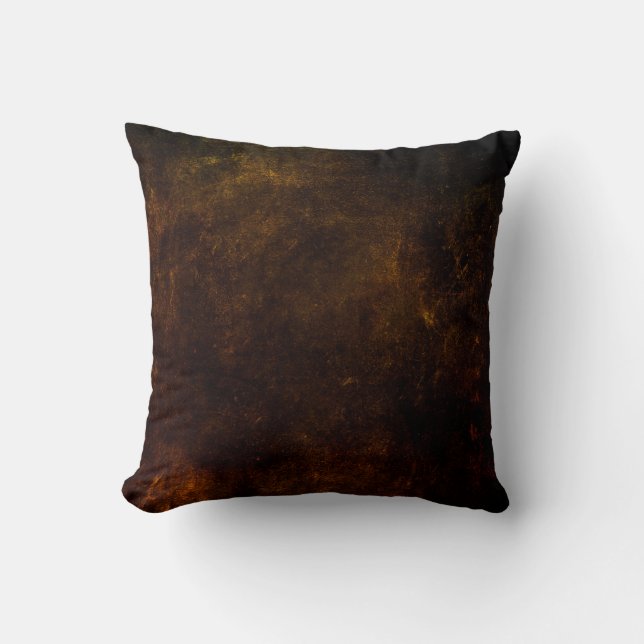 Brown grunge background, artistic dark texture, de cushion (Front)
