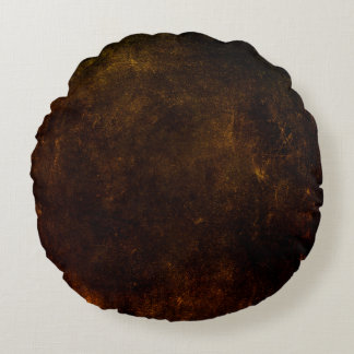 Brown grunge background, artistic dark texture, de round cushion