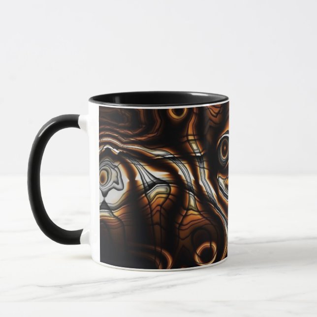 Brown Grunge Ceramic Mug (Left)
