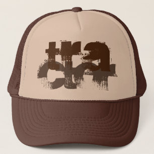 brown grunge TRACTOR lettering Trucker Hat