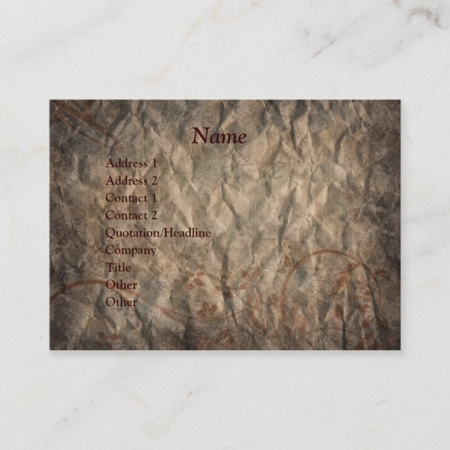 Brown Grunge Western Horse Business Card (Front)