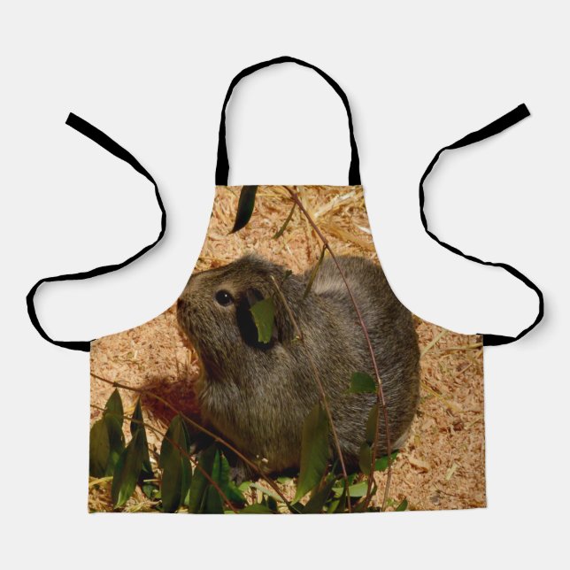 Brown Guinea Pig, Kids Full Print Apron (Front)