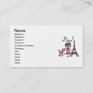 Brown Hair Diva Business Card
