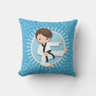 Brown Hair Karate Boy Judo Martial Arts Cushion