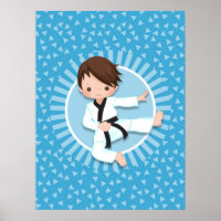 Brown Hair Karate Boy Judo Martial Arts