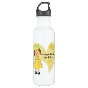 Brown Hair Mummy and Daddy's Princess 710 Ml Water Bottle