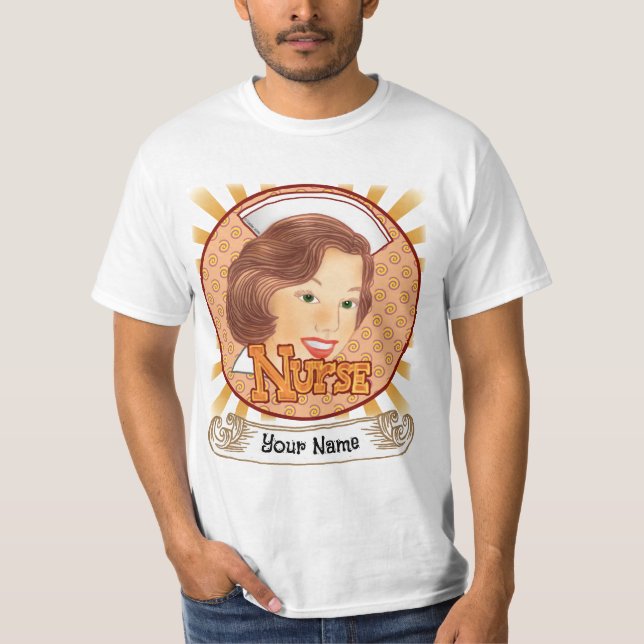 Brown hair nurse  T-Shirt (Front)