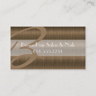 Brown Hair Salon Colourist Stylist Business Cards