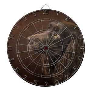 Brown-Haired Dog Dartboard