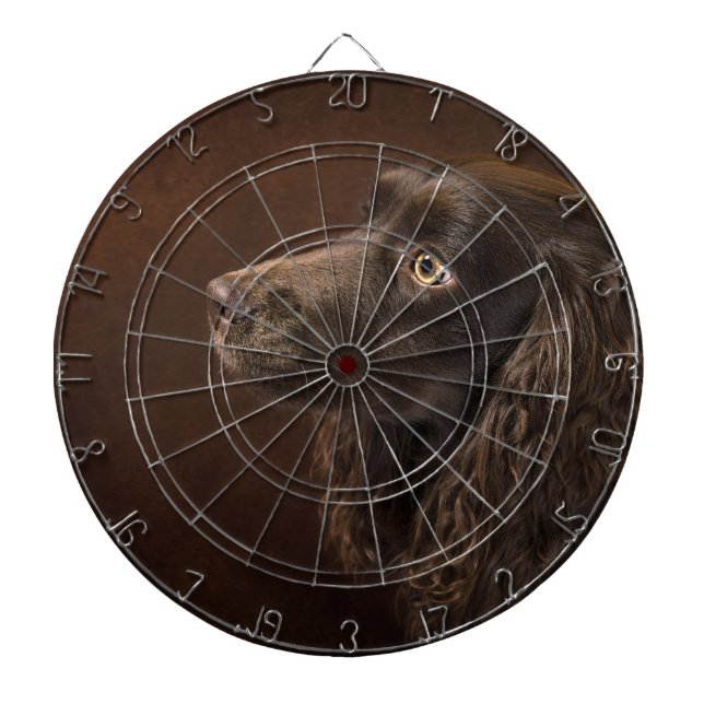 Brown-Haired Dog Dartboard (Front)