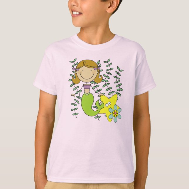 Brown Haired Mermaid T-Shirt (Front)