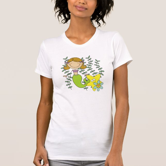 Brown Haired Mermaid T-Shirt (Front)