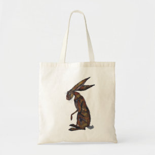 BROWN HARE TOTE BAG