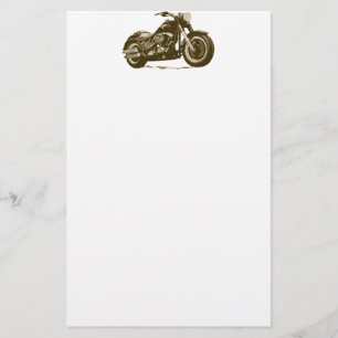 Brown Harley Motorcycle Stationery
