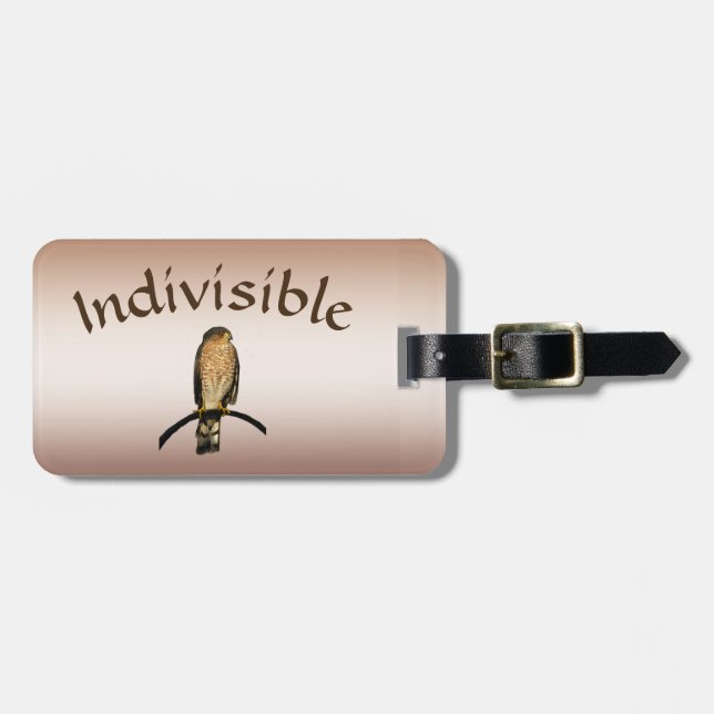 Brown Hawk Indivisible Luggage Tag (Front Horizontal)