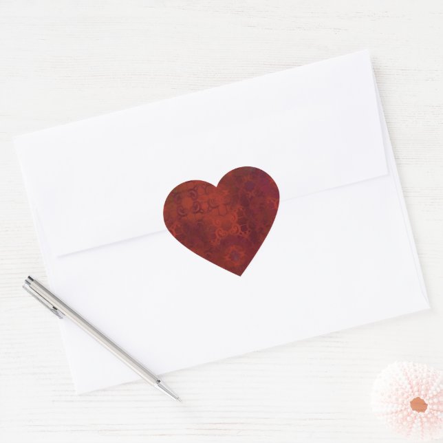 brown heart sticker (Envelope)