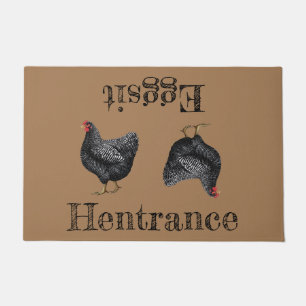 Brown Hen Door Mat Farmhouse Hentrance Eggit