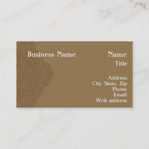 Brown Henna Business Card