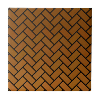 Brown Herringbone Bricks Tile